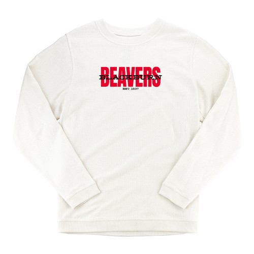  Boxercraft Womens Cream Corded Crew - Beavers with Blackburn Overlay