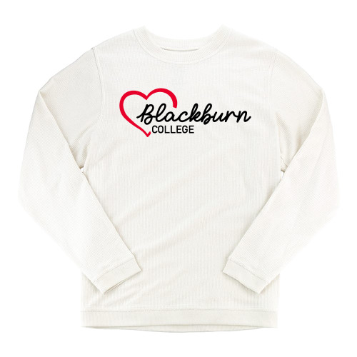  Boxercraft Womens Cream Corded Crew - Blackburn College with Heart