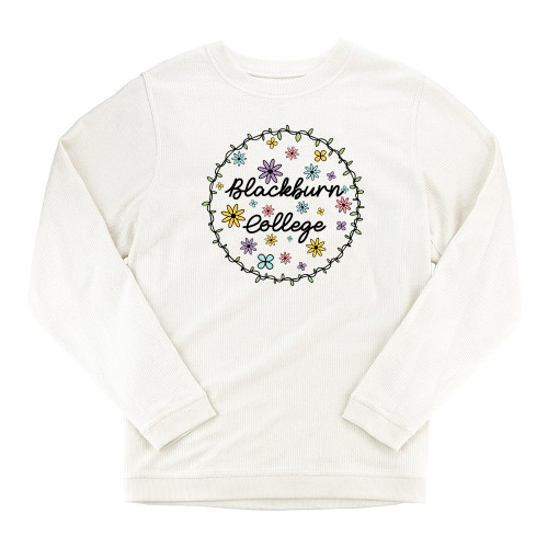  Boxercraft Womens Cream Corded Crew - Blackburn College Spring Flowers