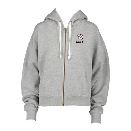  ENZA Womens Grey Boxy Full Zip Hood - Golf