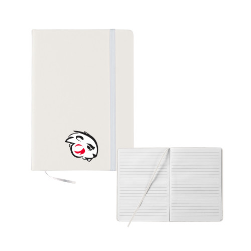  5x7 White Hard Cover Journal - Buzz