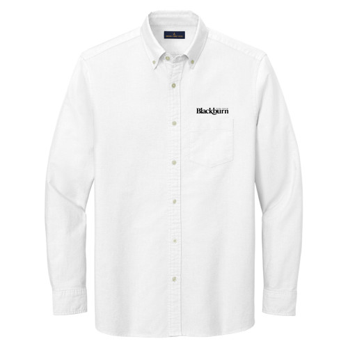  Brooks Brothers Mens White Casual Oxford Cloth Shirt - Blackburn College