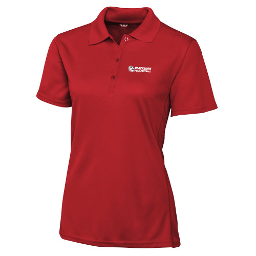  C&B Womens Red Clique Ice Pique Polo - Blakcburn Flag Football