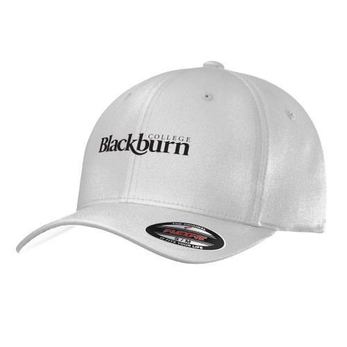  White Flexfit Structured Low Profile Hat - Blackburn College