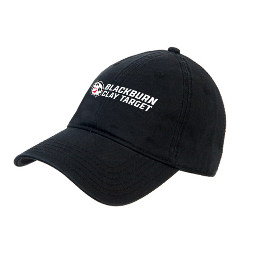  Black Unstructured Adjustable Low Profile Hat - Blakcburn Clay Target