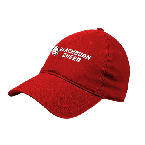  Red Unstructured Adjustable Low Profile Hat - Blakcburn Cheer