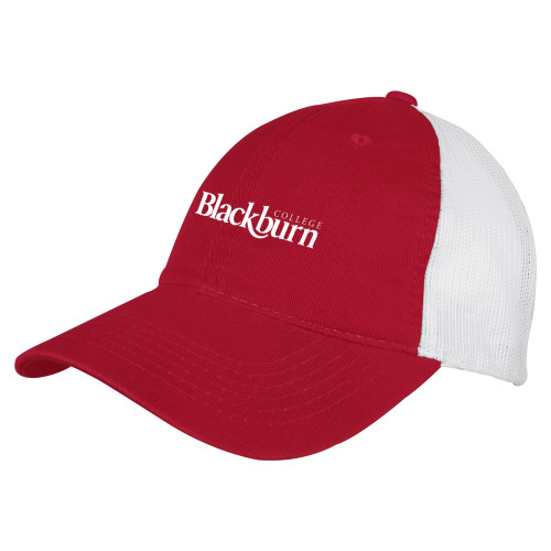 Main Image for  Red/White Mesh Back Unstructured Low Profile Hat