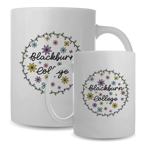  Full Color White Mug 15oz - Blackburn College Spring Flowerst