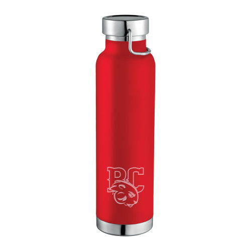  Thor Copper Vacuum Insulated Red Bottle 22oz - BC WIth Buzz Engraved