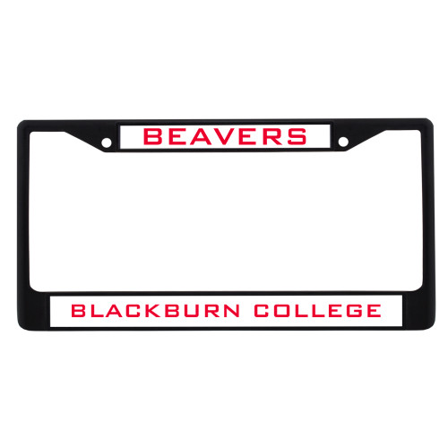  Metal License Plate Frame in Black - Beavers