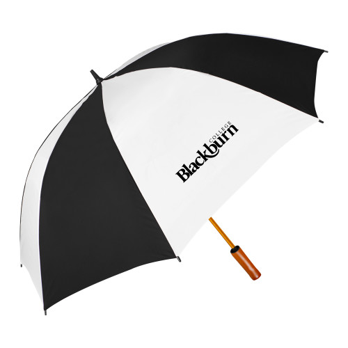  64 Inch Black/White Umbrella - Blackburn College