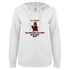 Thumbnail image for  ENZA Womens White V Notch Raw Edge Fleece Hoodie