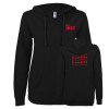Thumbnail image for  ENZA Womens Black V Notch Raw Edge Fleece Hoodie