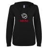 Thumbnail image for  ENZA Womens Black V Notch Raw Edge Fleece Hoodie