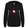 Thumbnail image for  ENZA Womens Black V Notch Raw Edge Fleece Hoodie