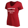 Thumbnail image for  Womens Plus Red V Neck T Shirt