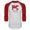 Thumbnail image for  White/Red Raglan Baseball T Shirt