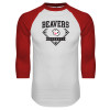 Thumbnail image for  White/Red Raglan Baseball T Shirt