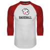 Thumbnail image for  White/Red Raglan Baseball T Shirt
