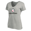 Thumbnail image for  Womens Plus Heather Grey V Neck T Shirt