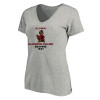 Thumbnail image for  Womens Plus Heather Grey V Neck T Shirt