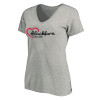 Thumbnail image for  Womens Plus Heather Grey V Neck T Shirt
