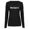 Thumbnail image for  Womens Black Long Sleeve V Neck Tee 