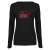 Thumbnail image for  Womens Black Long Sleeve V Neck Tee 