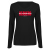 Thumbnail image for  Womens Black Long Sleeve V Neck Tee 