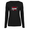 Thumbnail image for  Womens Black Long Sleeve V Neck Tee 