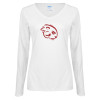 Thumbnail image for  Womens White Long Sleeve V Neck Tee