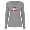 Thumbnail image for  Womens Grey Long Sleeve V Neck Tee 
