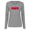 Thumbnail image for  Womens Grey Long Sleeve V Neck Tee 