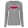 Thumbnail image for  Womens Grey Long Sleeve V Neck Tee 