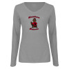 Thumbnail image for  Womens Grey Long Sleeve V Neck Tee 