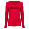 Thumbnail image for  Womens Red Long Sleeve V Neck Tee