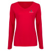 Thumbnail image for  Womens Red Long Sleeve V Neck Tee
