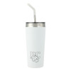 Thumbnail image for  Faye White Vacuum Tumbler w/ Stainless Steel Straw 20 oz