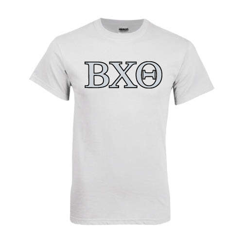 White T Shirt-Greek Letters