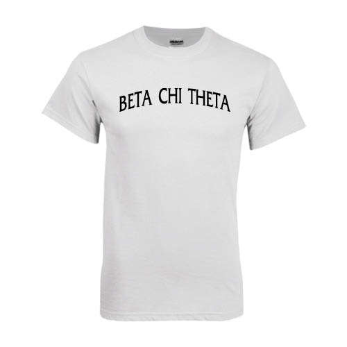 White T Shirt-Beta Chi Theta Arched