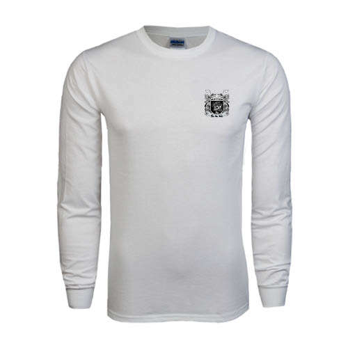 White Long Sleeve T Shirt-Coat of Arms