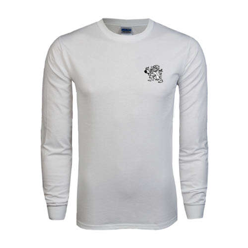 White Long Sleeve T Shirt-Lion