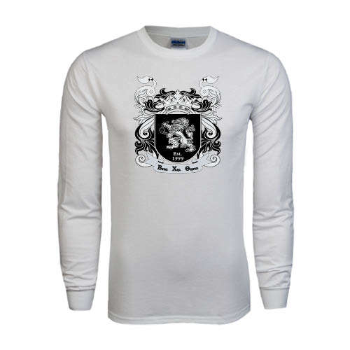 White Long Sleeve T Shirt-Coat of Arms