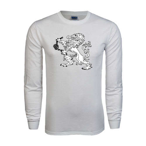 White Long Sleeve T Shirt-Lion