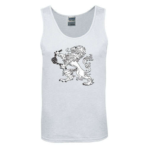 White Tank Top-Lion