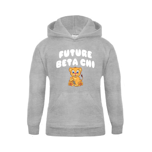 Youth Grey Fleece Hood-Future Beta Chi Cub
