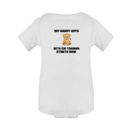 White Infant Onesie-My Daddy Cub