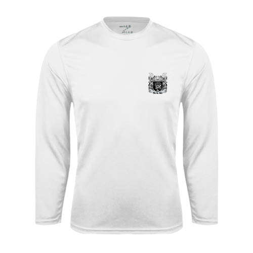 White Performance Long Sleeve Shirt-Coat of Arms