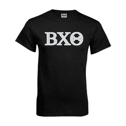 Black T Shirt-Greek Letters