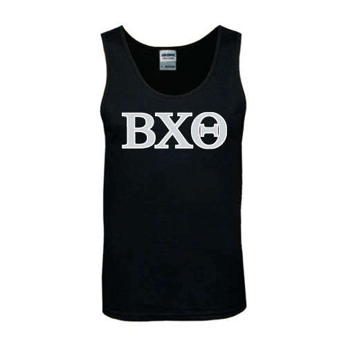 Black Tank Top-Greek Letters